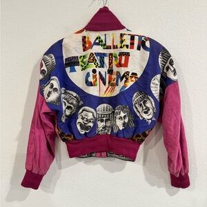 GIANNI VERSACE Leather Silk Opera Balletto Teatro Cinema IT 38 Jacket Rare